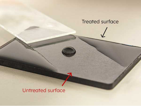 Diagram illustrating plasma activation for surface enhancement by plasma technology GmbH